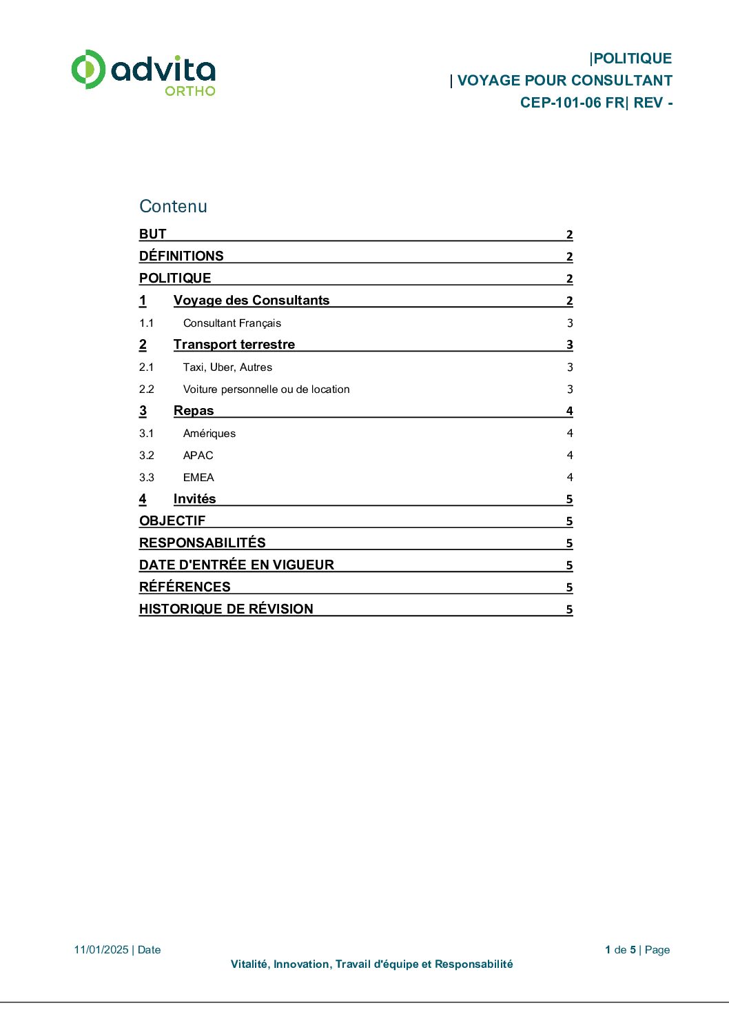 Consultant Travel Policy FR