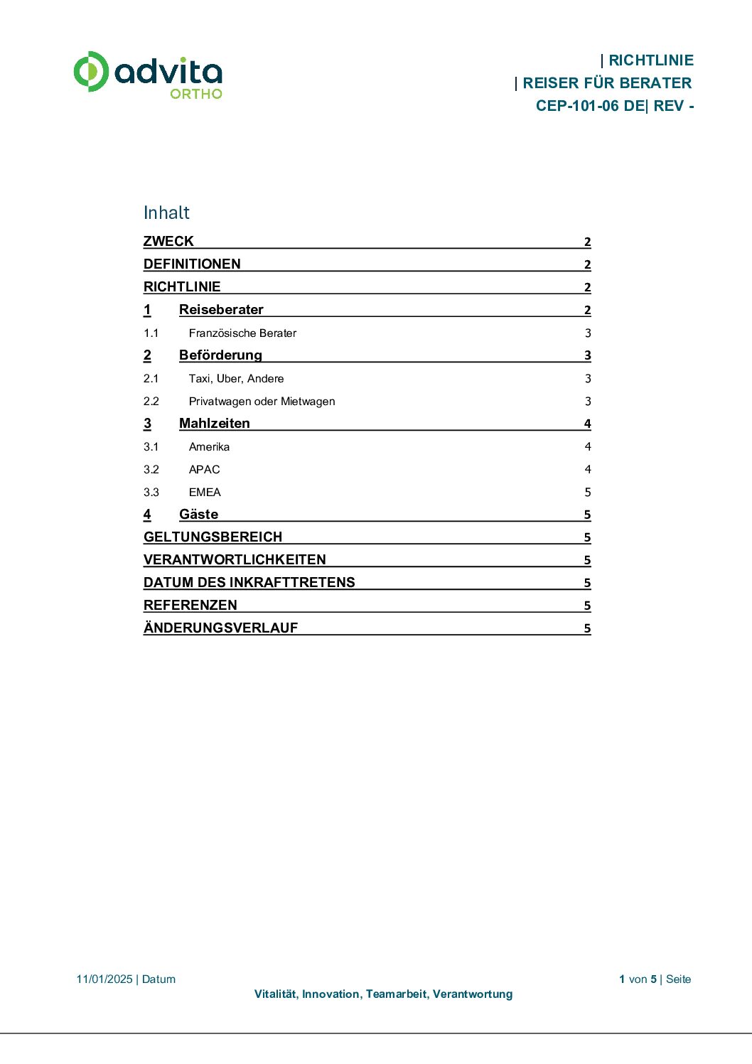 Consultant Travel Policy DE