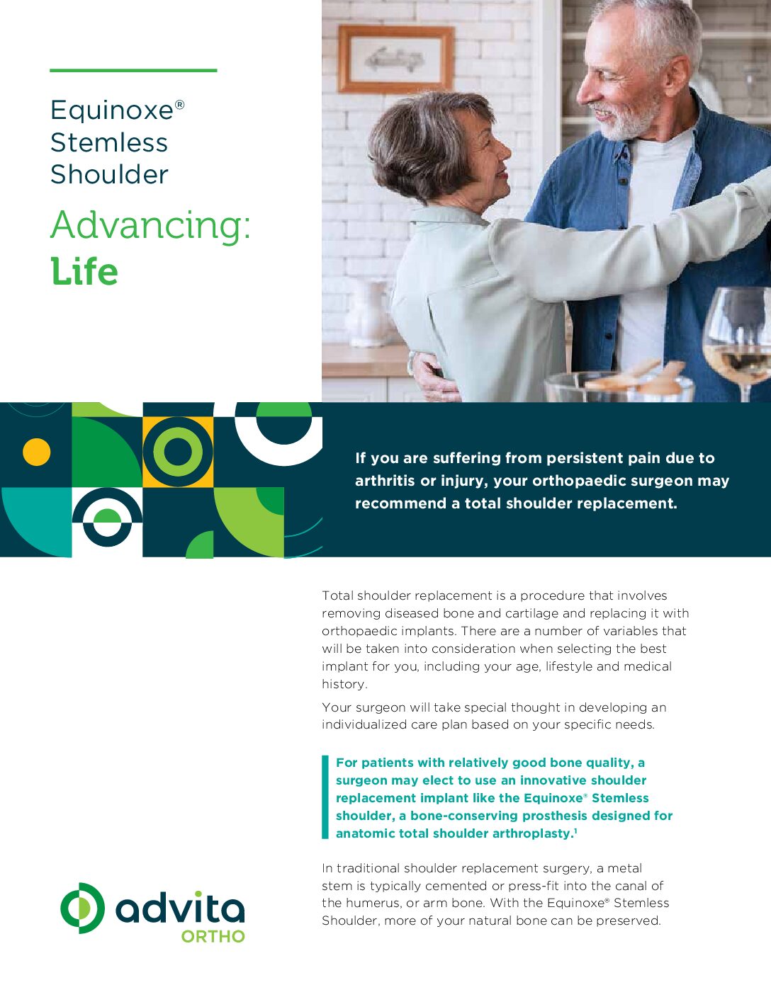 Shoulder Equinoxe Stemless Patient Handout
