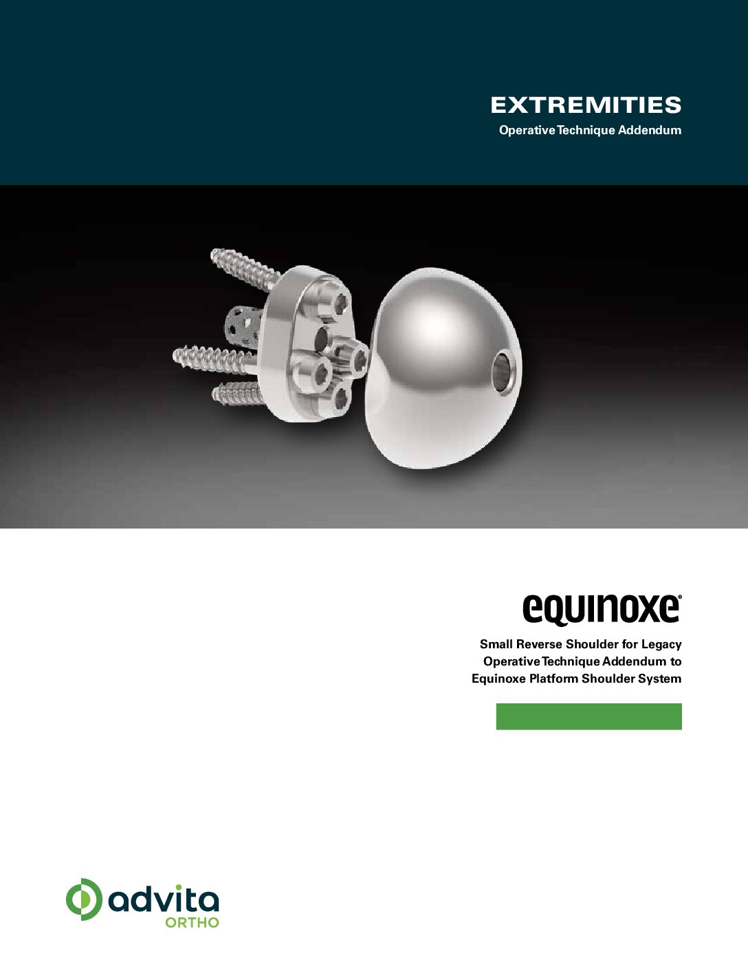 Equinoxe Small Reverse Operative Technique with Legacy Instrumentation Addendum